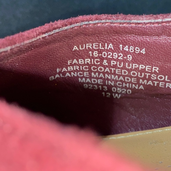 Comfortview Aurelia Women's Deep‎ Wine Flats Size 12W ankle strap wedge heel - Picture 3 of 13